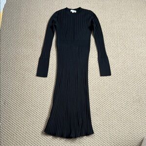 Uniqlo ines de la fressange black ribbed sweater dress xs